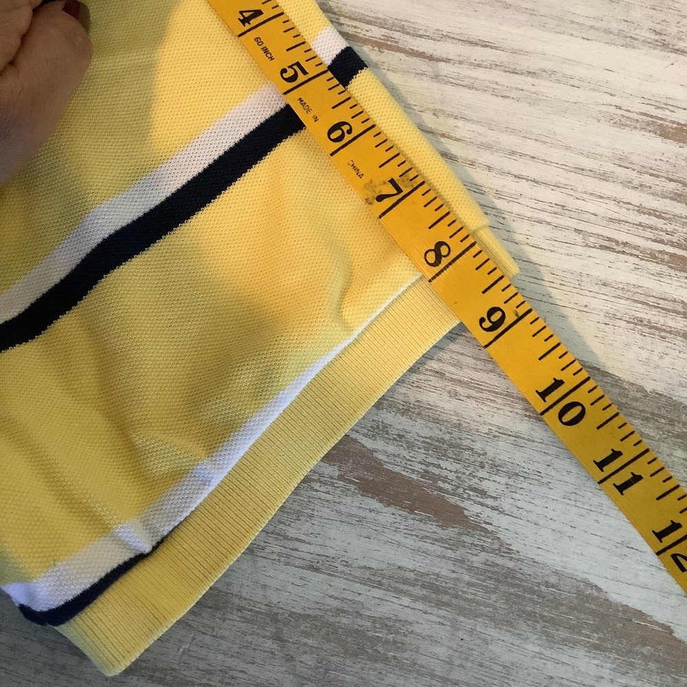Polo by Ralph Lauren Yellow, White & Blue Striped w/ Red Pony Mens XXL - Picture 7 of 16